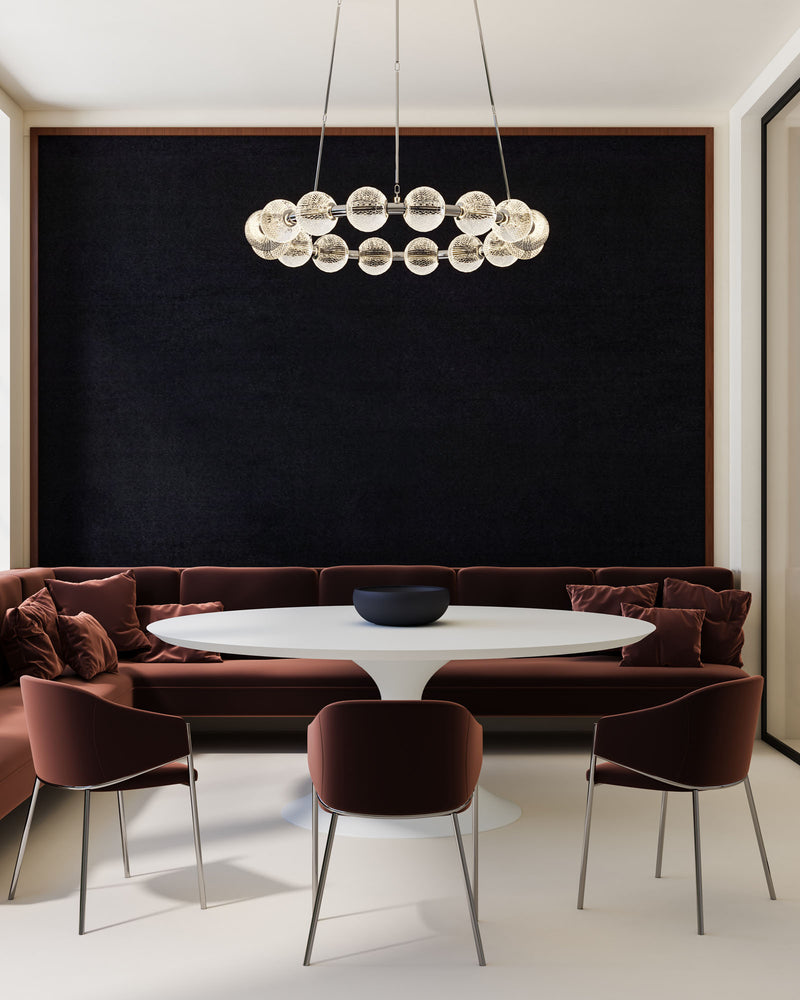 Marni 32-in Polished Nickel LED Chandelier - CH321032PN-UNV-010