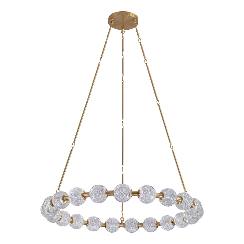 Marni 41-in Natural Brass LED Chandelier - CH321041NB-UNV-010