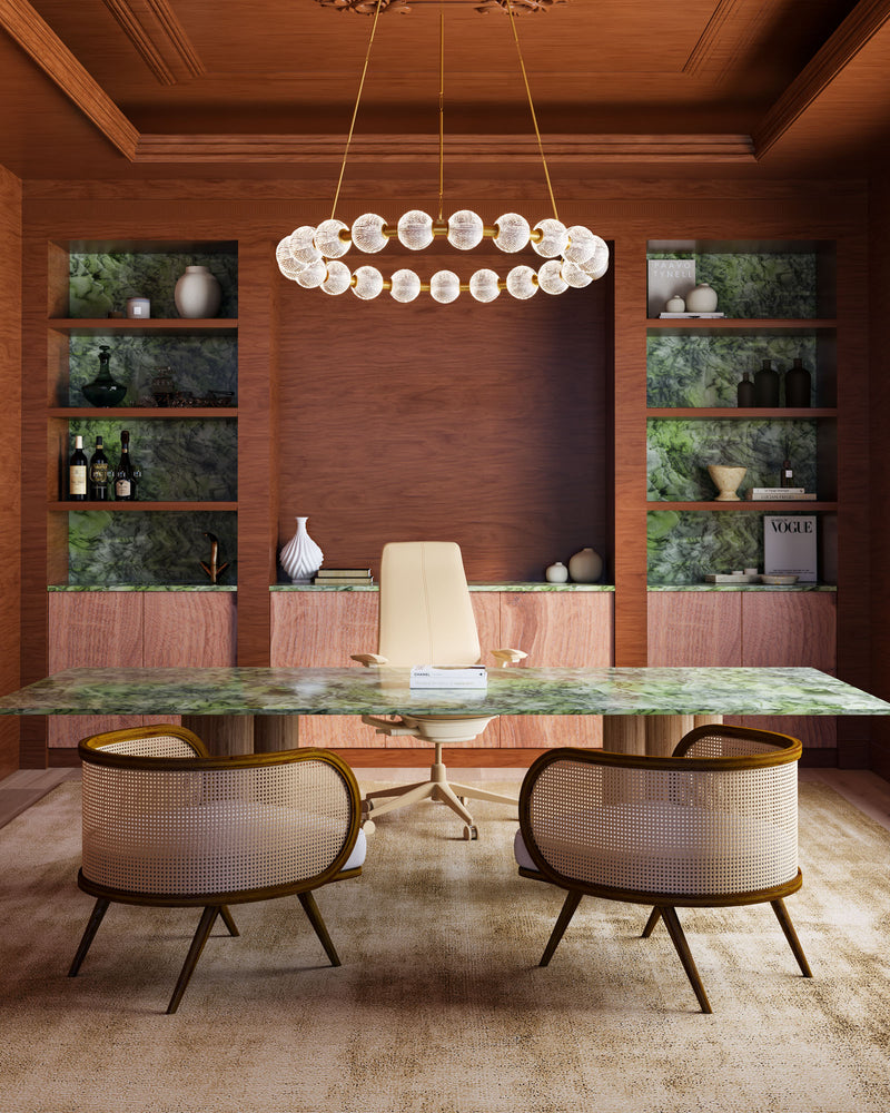 Marni 41-in Natural Brass LED Chandelier - CH321041NB-UNV-010
