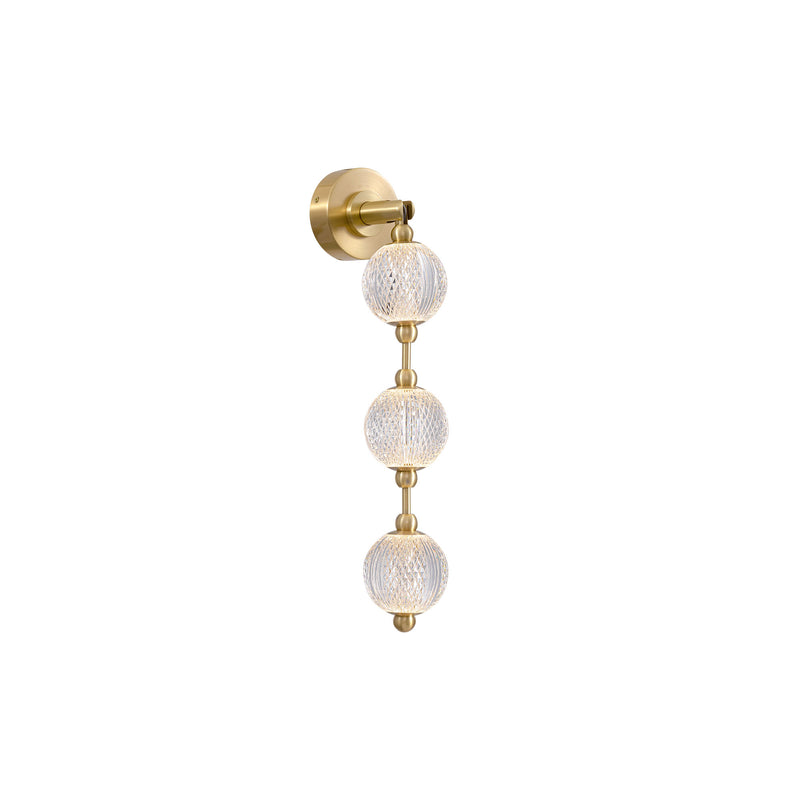 Marni 23-in Natural Brass LED Wall Vanity - WV321003NB-UNV-010