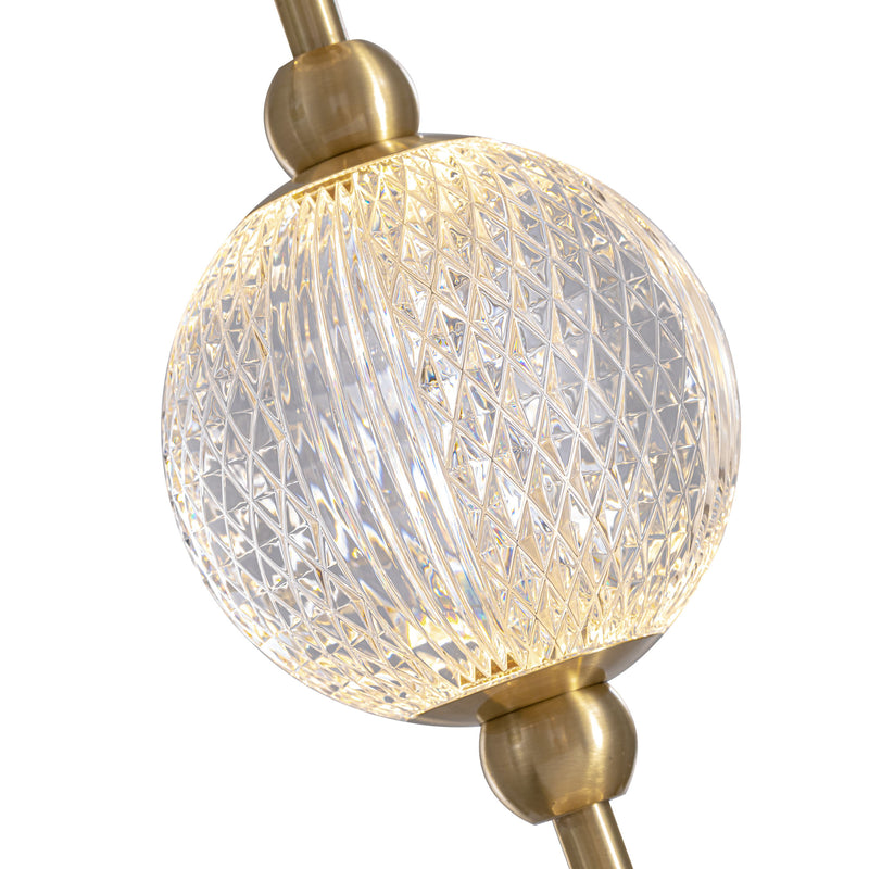 Marni 38-in Natural Brass LED Wall Vanity - WV321005NB-UNV-010