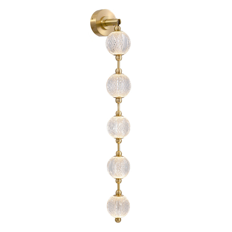 Marni 38-in Natural Brass LED Wall Vanity - WV321005NB-UNV-010