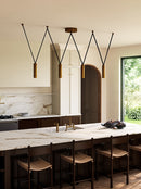 Mason 4-in Vintage Brass LED Linear Pendant - LP90404-VB