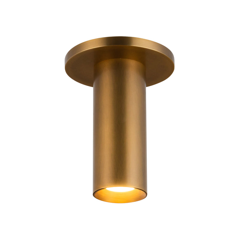 Mason 6-in Vintage Brass LED Semi-Flush Mount - SF90406-VB-UNV