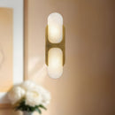 Odin 14-in Vintage Brass/Alabaster Socket Wall Vanity - WV357214VBAR