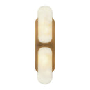 Odin 17-in Vintage Brass/Alabaster Socket Wall Vanity - WV357217VBAR