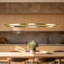 Ovale 53-in Brushed Gold LED Linear Pendant - LP79153-BG