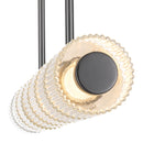 Turner Linear chandelier led light black chrome - PCTUR142BCH