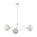 Perth 40-in White/Opal Glass 3 Lights Chandelier - CH490340WHOP
