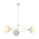 Perth 40-in White/Opal Glass 3 Lights Chandelier - CH490340WHOP