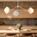 Perth 40-in White/Opal Glass 3 Lights Chandelier - CH490340WHOP