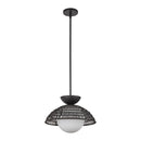 Perth 14-in Matte Black/Opal Glass 1 Light Pendant - PD490114MBOP