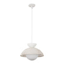 Perth 14-in White/Opal Glass 1 Light Pendant - PD490114WHOP