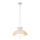 Perth 14-in White/Opal Glass 1 Light Pendant - PD490114WHOP
