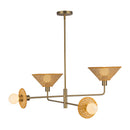 Piper 38-in Brushed Gold Socket Chandelier - CH432438BG
