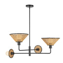 Piper 38-in Matte Black Socket Chandelier - CH432438MB