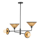 Piper 38-in Matte Black Socket Chandelier - CH432438MB