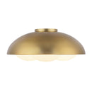 Robyn 16-in Brushed Gold/Opal Glass Socket Flush Mount - FM495316BGOP