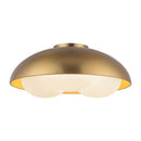 Robyn 16-in Brushed Gold/Opal Glass Socket Flush Mount - FM495316BGOP