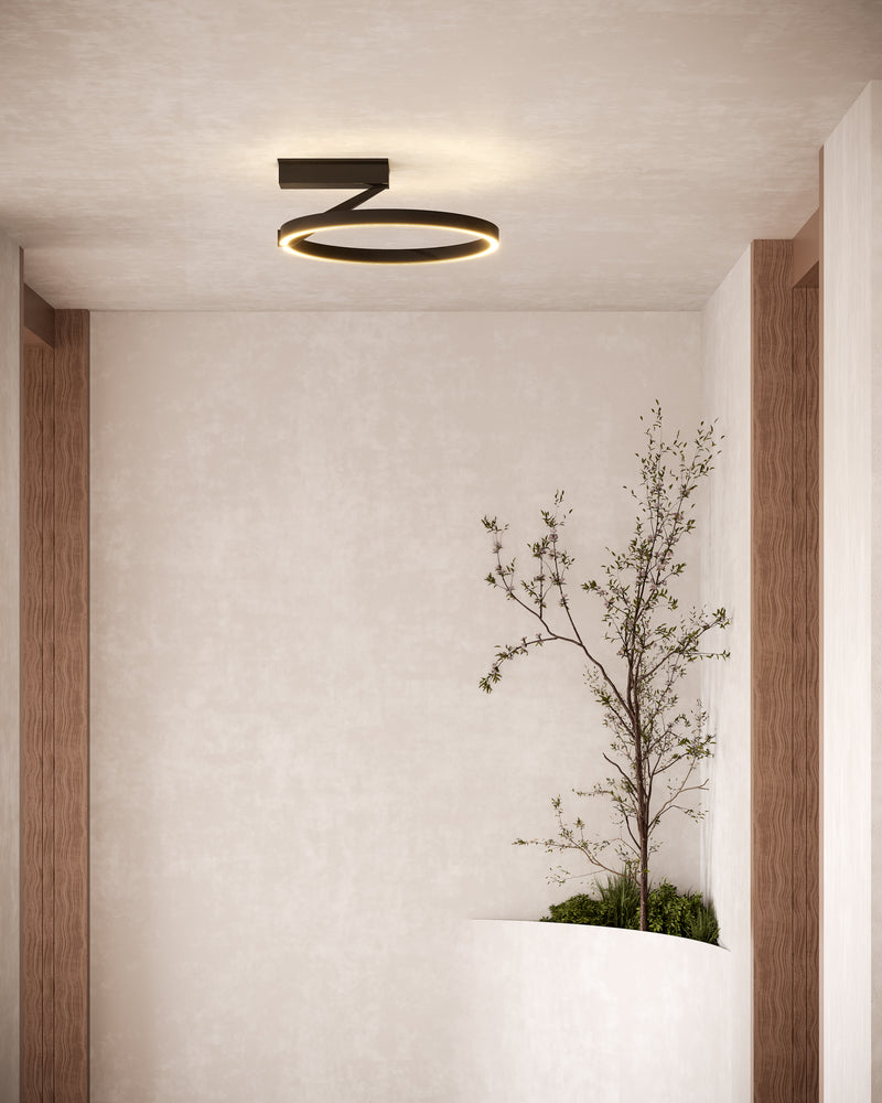Roda 15-in Black LED Semi-Flush Mount - SF27716-BK-3WCCT-UNV