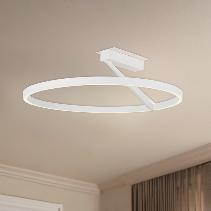 Roda 23-in White LED Semi-Flush Mount - SF27724-WH-3WCCT-UNV