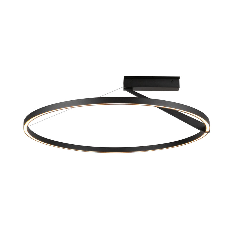 Roda 31-in Black LED Semi-Flush Mount - SF27731-BK-3WCCT-UNV