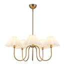 Rosemary 31-in Brushed Gold/Folded White Socket Chandelier - CH610530BGFW