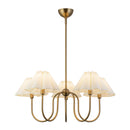 Rosemary 31-in Brushed Gold/Folded White Socket Chandelier - CH610530BGFW