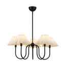 Rosemary 31-in Matte Black/Folded White Socket Chandelier - CH610530MBFW