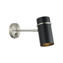 CILINDRO - Brushed Nickel & Matte Black wall  light - S17711BNMB