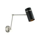 CILINDRO - Brushed Nickel & Matte Black wall  light - S17721BNMB