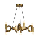 Sadie 23-in Brushed Gold Socket Chandelier - CH420823BG