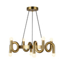 Sadie 23-in Brushed Gold Socket Chandelier - CH420823BG