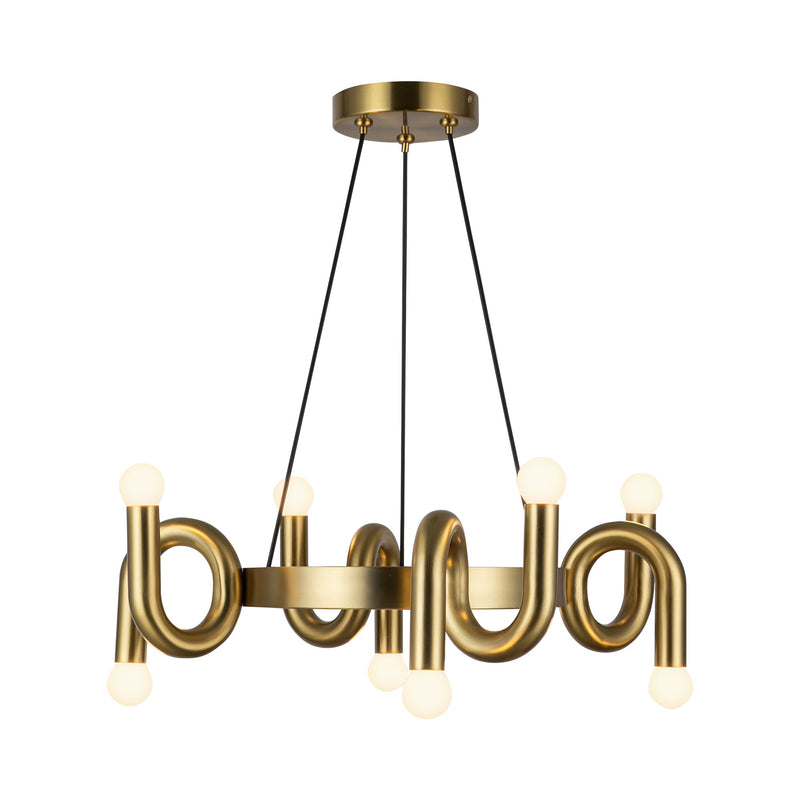 Sadie 23-in Brushed Gold Socket Chandelier - CH420823BG
