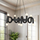 Sadie 23-in Matte Black Socket Chandelier - CH420823MB