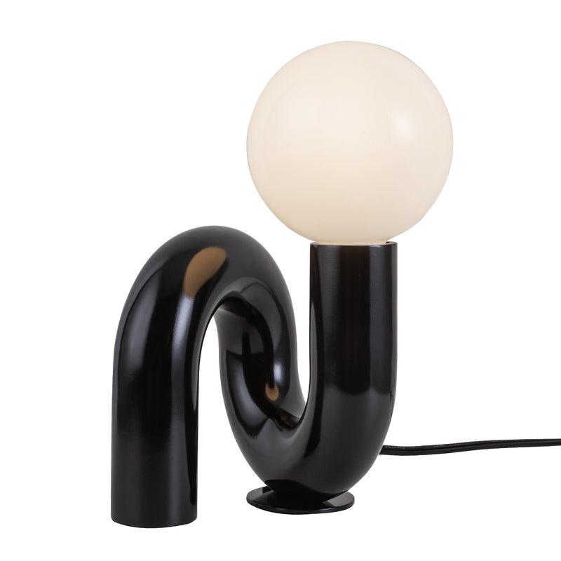 Sadie 6-in Glossy Black Socket Table Lamp - TL420107GBK