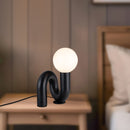 Sadie 6-in Glossy Black Socket Table Lamp - TL420107GBK