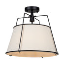 Pullman Collection 3-Light Semi-Flush Mount Black
