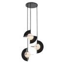 Scorpio 27-in Glossy Black/Opal Glass LED Chandelier - CH65127-GBK/OP-UNV