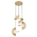 Scorpio 27-in Metallic Brass/Opal Glass LED Chandelier - CH65127-MRB/OP-UNV