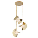 Scorpio 27-in Metallic Brass/Opal Glass LED Chandelier - CH65127-MRB/OP-UNV