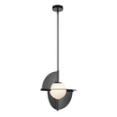 Scorpio 16-in Glossy Black/Opal Glass LED Pendant - PD65116-GBK/OP-UNV