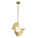 Scorpio 16-in Metallic Brass/Opal Glass LED Pendant - PD65116-MRB/OP-UNV