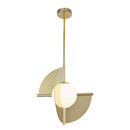 Scorpio 16-in Metallic Brass/Opal Glass LED Pendant - PD65116-MRB/OP-UNV