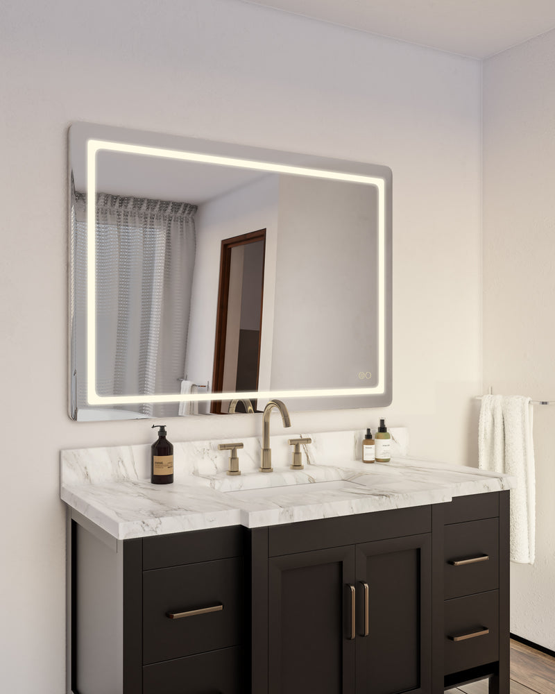 Seneca 48-in Sandblasted Merc Edge LED Vanity Mirror - VM31148-5CCT
