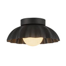 Soleil 10-in Matte Black/Opal Glass LED Wall/Vanity Light - WV436910MBOP-3WCCT-UNV