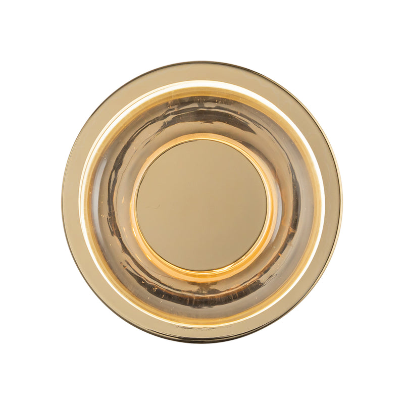 Stephord 4-in Metallic Brass/Clear Glass LED Wall Sconce - WS97204-MRB/CL