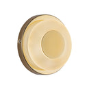 Stephord 4-in Metallic Brass/Frosted Glass LED Wall Sconce - WS97204-MRB/FR