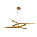 Tachi 42-in Vintage Brass LED Chandelier - CH64242-VB-UNV-010