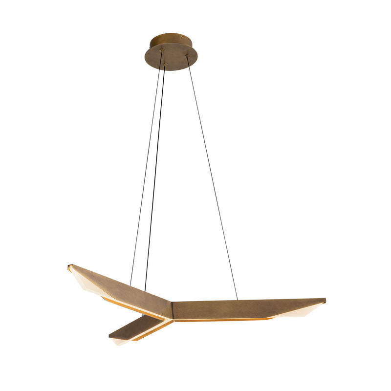 Tachi 31-in Vintage Brass LED Pendant - PD64231-VB-UNV-010